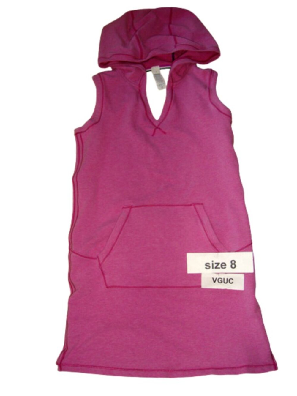 Ivivva Girl by Lululemon 🍋 All Day All Play Dress pink hood pocket size 8